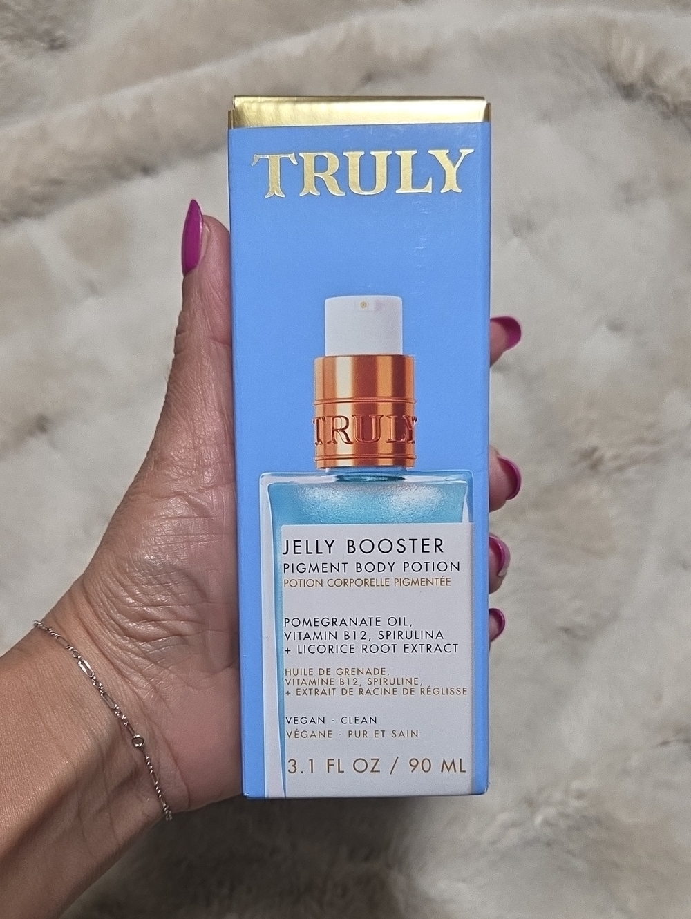 TRULY Jelly Booster Pigment Body Potion - Blue and Gold Packaging